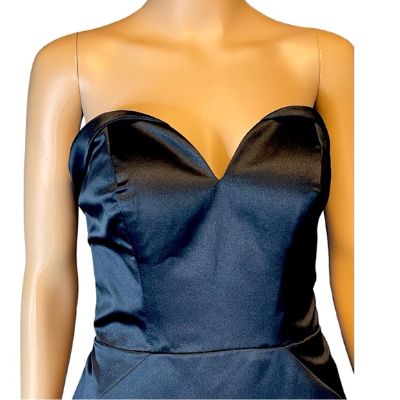 SORELLA VITA Black Satin Bridesmaid Dress Style 9242 - Picture 5 of 11